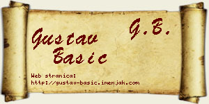 Gustav Bašić vizit kartica
